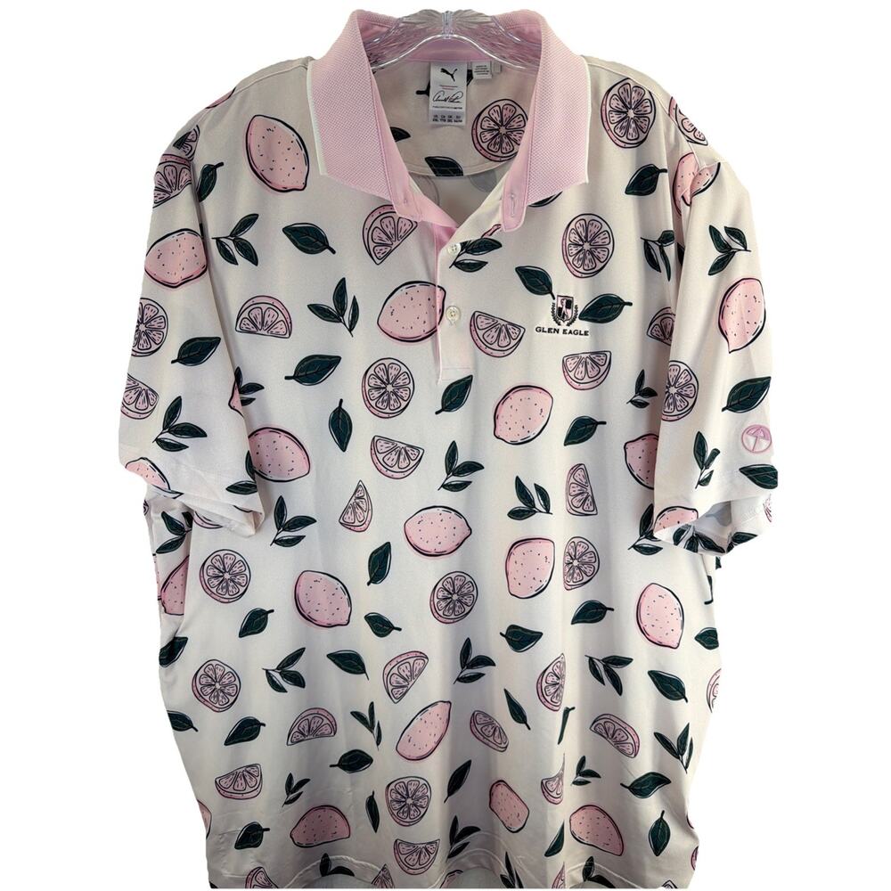 Puma Arnold Palmer Lemon Branch Golf Polo Pink Glen Eagle Golf Club Naples FL